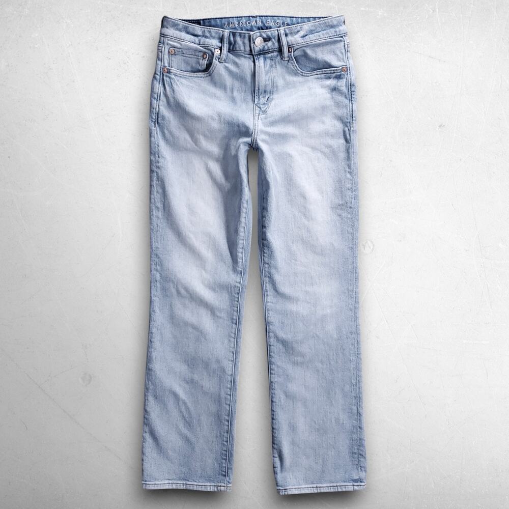 American Eagle Original Bootcut Jeans AirFlex+ Stretch Men‎ 28x30 Lt Blue Cowboy